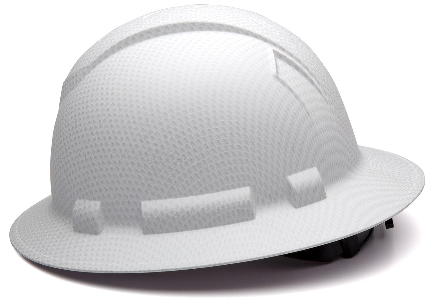 Pyramex Ridgeline Full Brim Hard Hat 4Point Ratchet Suspension HiVis Lime tillescenter Hard
