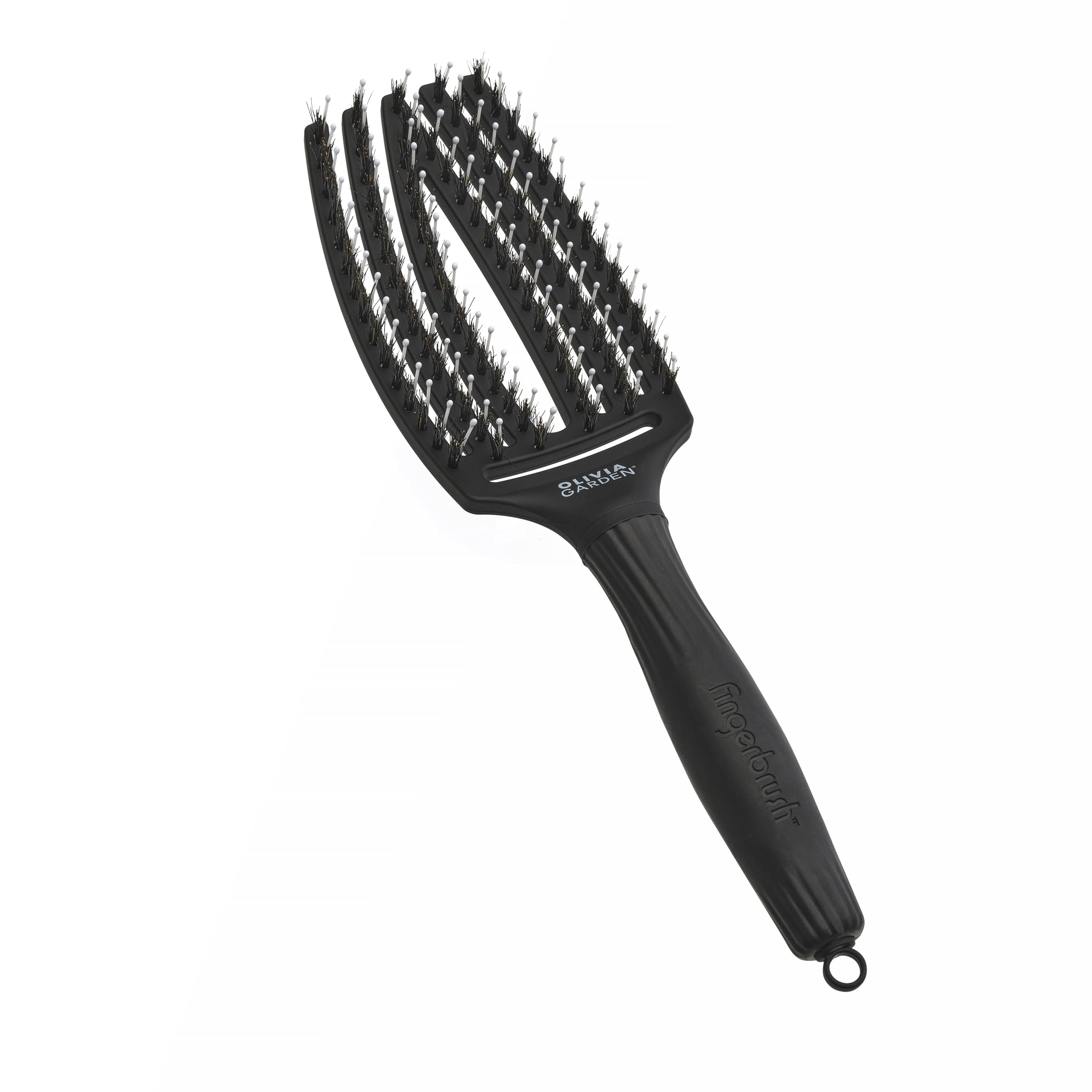Olivia Garden Combo Fingerbrush, Medium, black