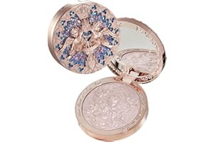 Flower Knows Little Angel Embossed Highlighter-Rosy Pearl Highlighter Powder,Dreamy Pink Shimmer,Long-Lasting Soft Ethereal Glow,Feather-Light,Soft Sculpting Velvet Finish(L01 Eros's Fable)