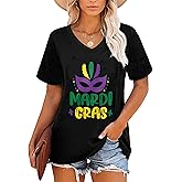 Roshop St Patricks Day Shirts Women Short Sleeve Holiday Irish Lucky Shamrock Shirts