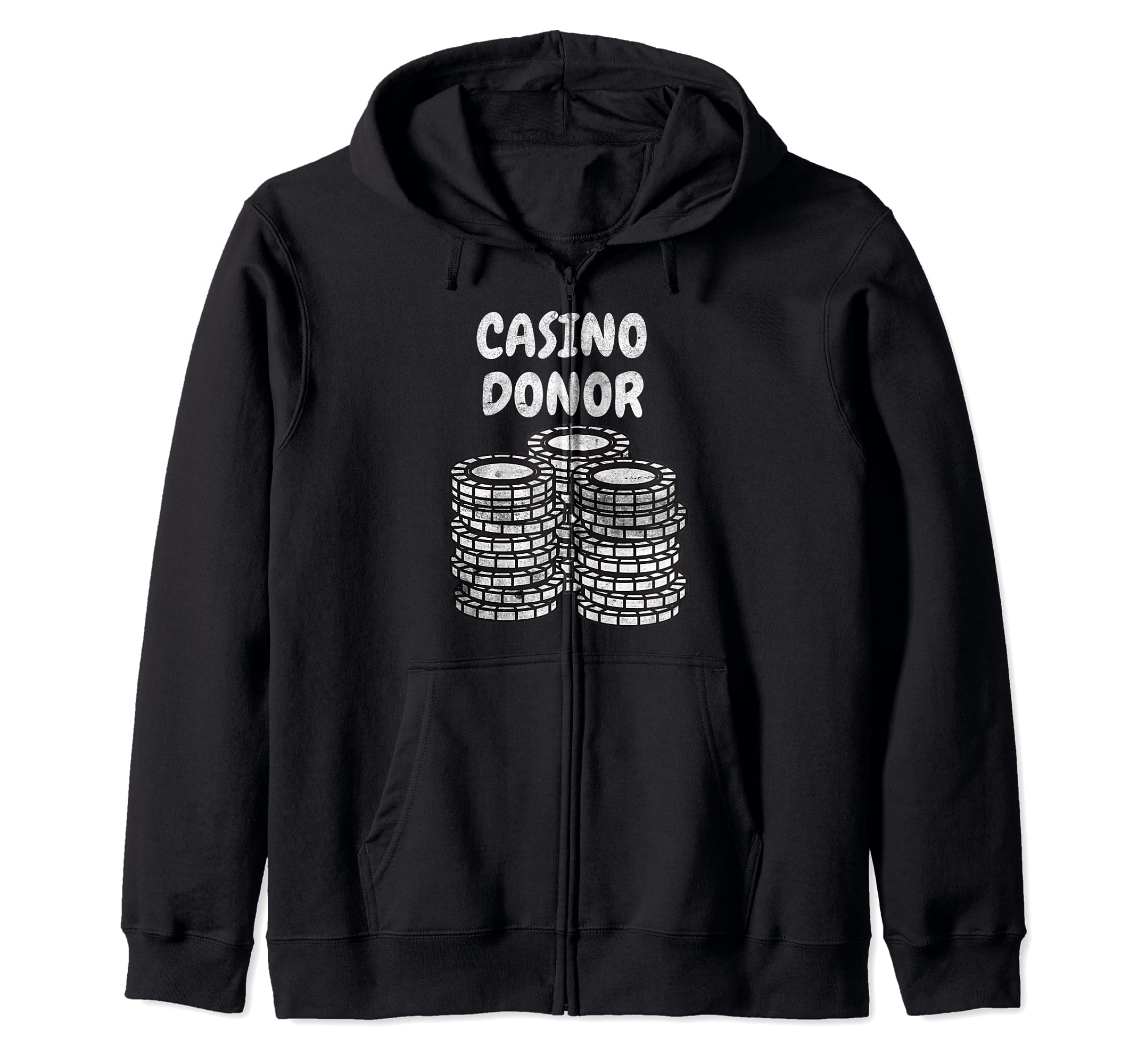 Casino Donor Design Poker Player Funny Zip Hoodie