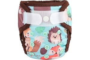 SIGZAGOR Newborn Diaper Cover with Snap and Washing Tab - PUL Material - 1 Count