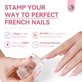 Saviland 4PC Jelly Nail Stamper Kit Clear Silicone Stamper French Manicure DIY view 2