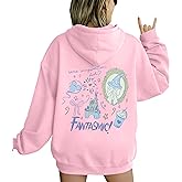 FASHGL Womens Magic Zip Up Hoodies Princess Sweatshirt Oversized Family Vacation Zip-Up Hoodie Cute Long Sleeve Pullover