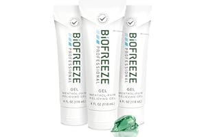 Biofreeze Professional Pain Relief Gel, 4 oz Tube (3-Pack) - Fast, Cooling Relief for Arthritis, Muscle Soreness, Joint, Back, Neck, Knee Pain & More
