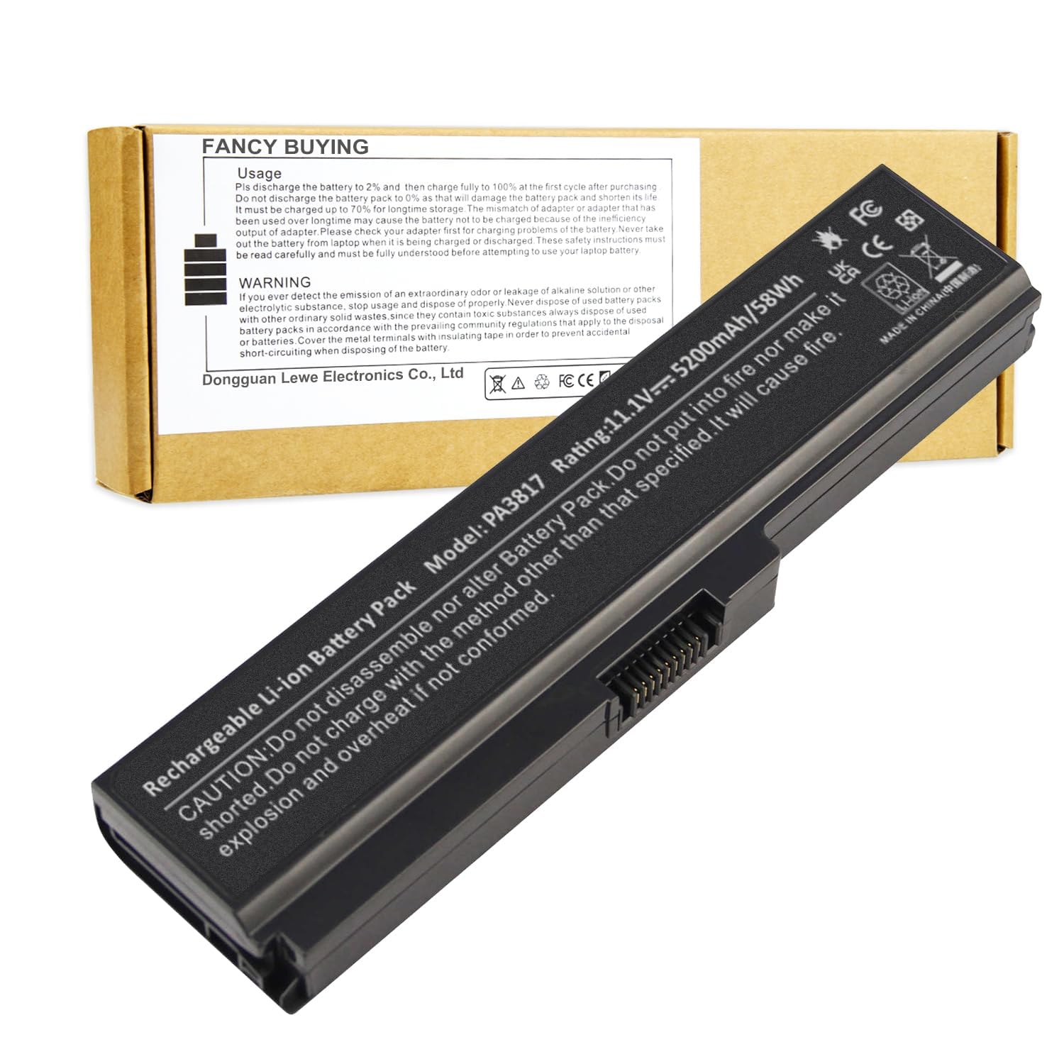 PA3817U-1BRS Battery for Toshiba Satellite A665 A665-S5170 A665-S6086 A665-S6050 M645-S4050 M645-S4070 M505-S4940 L755-S5277 L775D-S7222 P745-S4102 P755-S5265 PA3818u-1BRS PA3819U-1BRS PABAS228