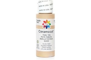 Delta Creative Ceramcoat Acrylic Paint in Assorted Colors (2 oz), 2435, Trail Tan