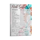 JBBGO Nail Salon Price List Poster for Beauty Salon