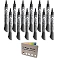 Quartet Dry Erase Markers, EnduraGlide, Chisel Tip(5001-20MA) (Black, 12 Pack)