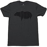 Black Lantern Nature T-Shirt – Screen Printed Mountain Graphic Tee for Men, Comfortable Outdoor Shirt