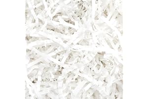 TCAIRG Crinkle Cut Paper Shred Filler (2 LB) for Gift Wrapping and Basket Filling - White Shredded Paper for Gift Box, Box Confetti Shredded, Box Stuffing