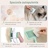 Vinabo Pet Dog Brush Cat Brush Self-Cleaning Slicker Green view 3