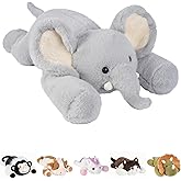 GILFWM Weighted Stuffed Animals Elephant - 25" Big Stuffed Animal Toy Pillow for Kids & Adults, 5 lbs Soft Washable Weighted Plush