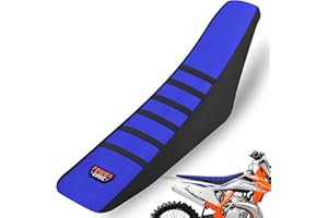 fewfuss Gripper Rubber Dirt Bike Seat Cover - Universal Soft Seat Cover for Most Dirt Bike Motorcycle Blue