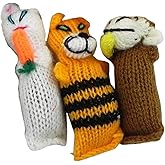 Barn Yarn Hand Knit Wool Cat Toy, stuffed with Organic Catnip (3 pack)