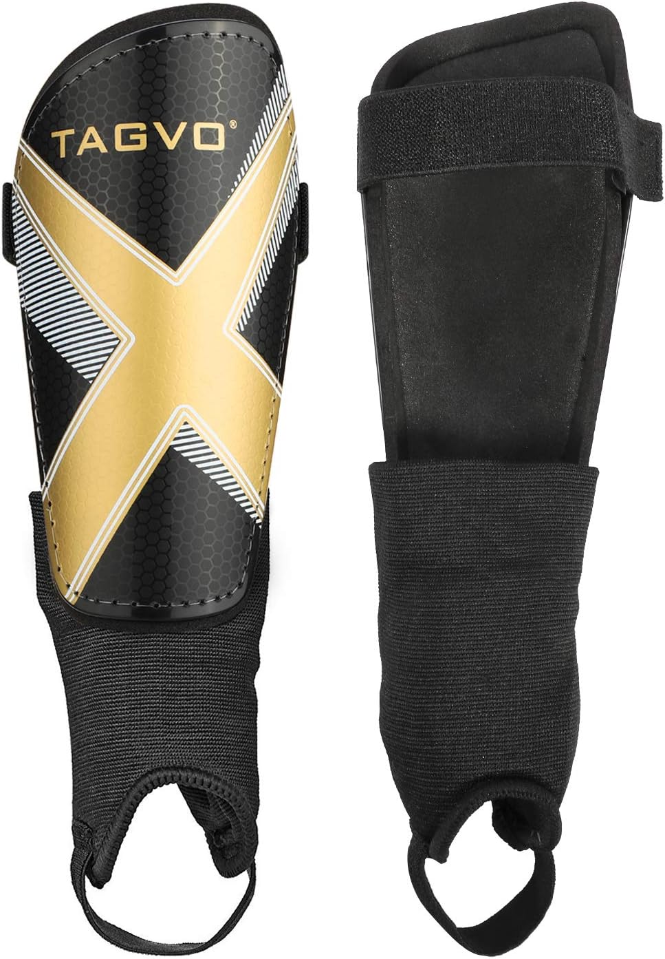 TAGVO Soccer Shin Guards, Kids Soccer Equipment with Ankle Sleeves Protection, Youth Sizes Child Soccer Shin Pads for Boys Girls : Sports & Outdoors