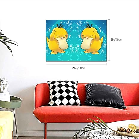 Amazon Co Jp コダックポケモン1 インテリア フレームレス装飾画 ポスター 高級感 部屋飾り無毒無味 環境に優しい モダン 新築飾り 贈り物 キャンバス画 ホーム キッチン