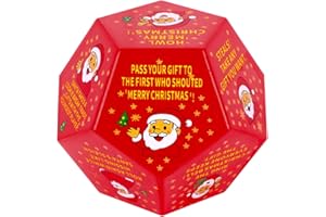 Fukaisu Gift Exchange Game Dice for Christmas Parties, Fun Hilarious Stocking Gift Exchange Dice for Adults Kids Friends Chri