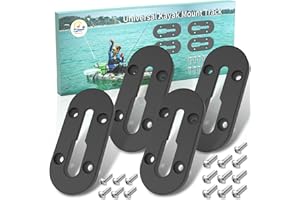 Huntury Kayak Track, Kayak Low Profile Track, Kayak Rail, Kayak Accessories Mount Track, Kayak Gear Track for Fishing Rod Holder, Fish Fider, Cup Holder, Anchor Cleats