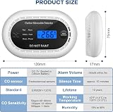 XINDUM Carbon Monoxide Detector with LCD Display 10 Year Battery Black view 4