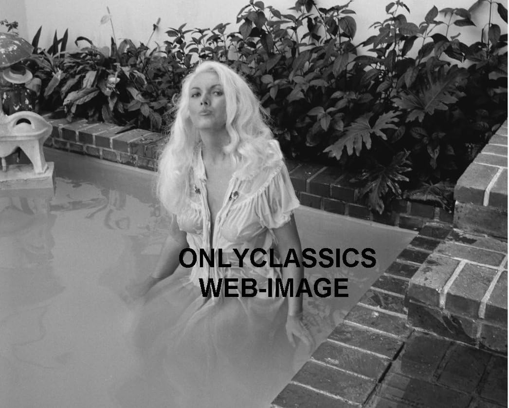 Photographs - OnlyClassics Sexy Blonde Bunny Yeager 8X10 Photo All Wet Blowing KISS Busty Cheesecake Pinup