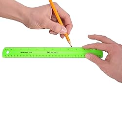 Westcott Shatterproof Ruler, 12-Inch, Green, 16012