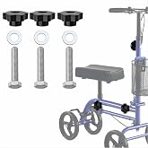 M6 Thread Knee Walker Replacement Knobs, Adjustable Hand Knobs, 3 Pack | Fits M6 screw holes, compatible with knee scooters, rollators, walkers and wheelchairs, easy-grip design, quick replacement