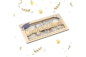 gjulrfu Unique Money Holder Graduation Cash Holder, Fun Ways to Give Money as a Gift, Wooden Cash Envelope Money Wallet Graduation Money Gift DIY Money Clip Party