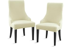 Liykimt Stretch Wingback Side Chair Slipcover-Accent Chair Cover Slipcover with Arm,Washable Upholstered Arm Dining Chair with Nailed Trim Protector for Dining Living Room