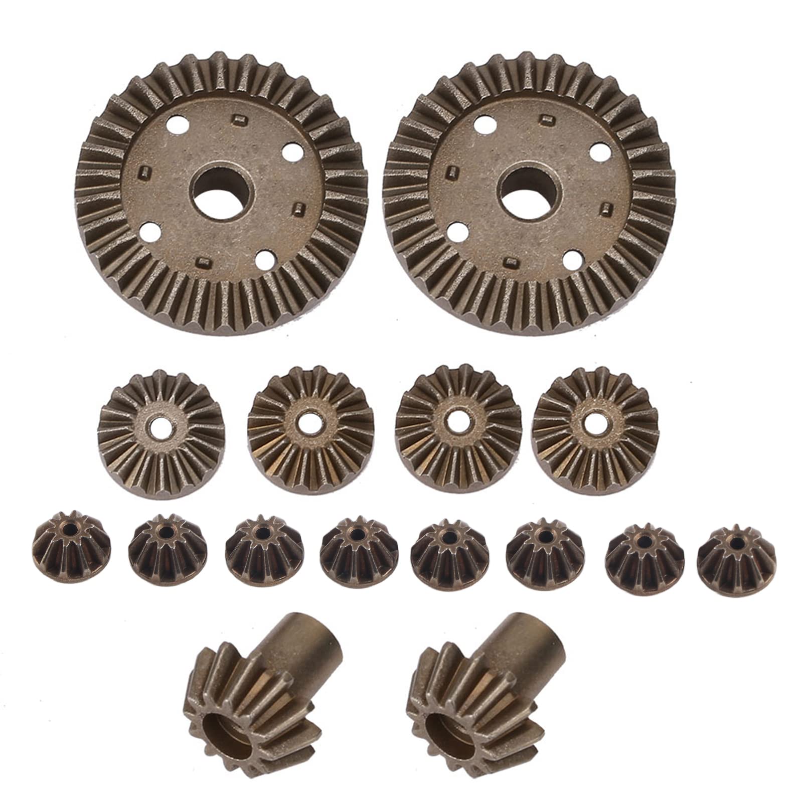 VGEBY RC Reduction Gear, 16Pcs Metal 12T 24T 30T Gear RC Model Car Spare Parts Replacement for 12428 12423 Accessory Model Toy