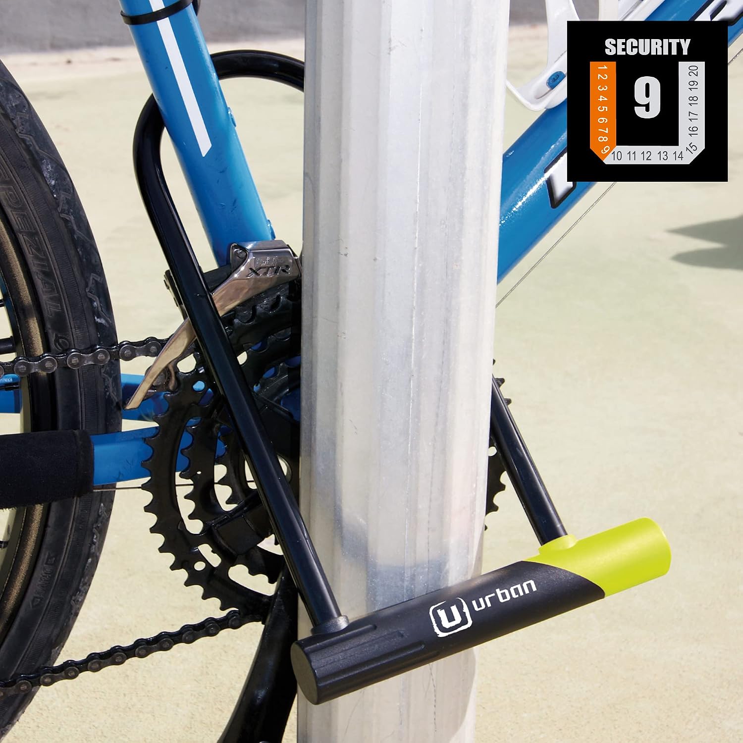 urban 12U300 High Security Bicycle U Lock, Lightweight & Wide 15mm/0.59in Hardened Steel Shackle, Double Locking Mechanism - Image 3