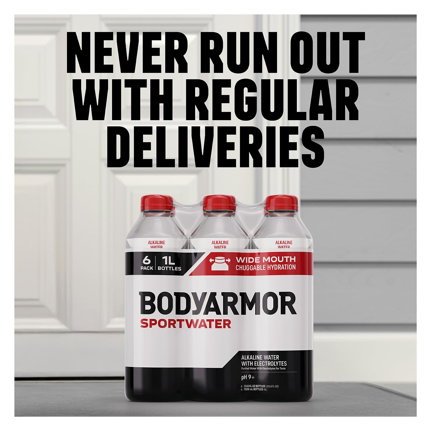 BODYARMOR SportWater Alkaline Water, Superior Hydration, High Alkaline Water pH 9+, Electrolytes, Perfect for your Active Lifestyle, 700mL (Pack of 24)