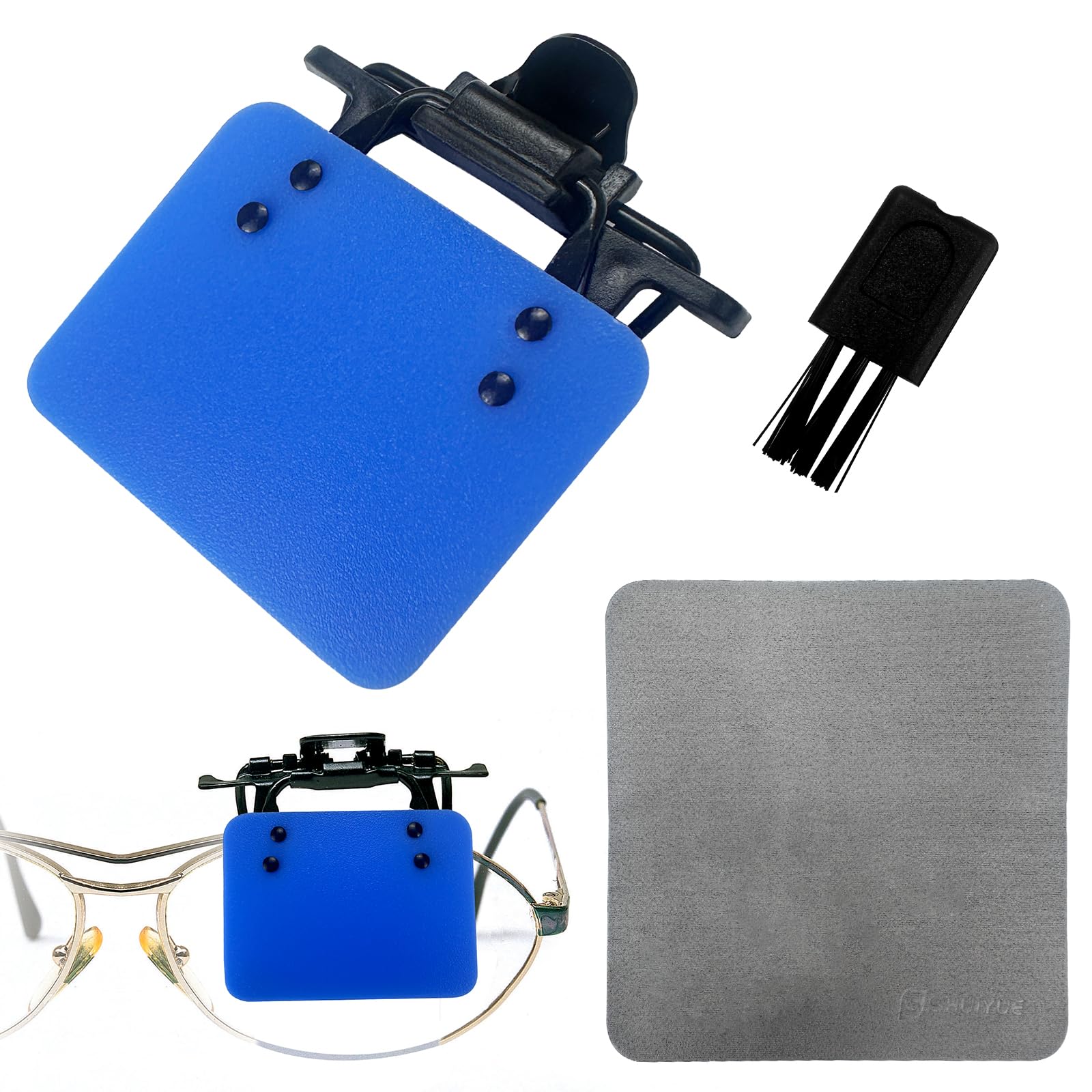 Lechengjia International Standard Shooting Glasses Archery Patch, Shooting Patch for Eye Glasses, Shooting Glasses Mask Target Aid, with Cleaning Cloth, Cleaning Brush, Transparent Box