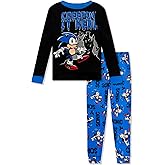 Sonic The Hedgehog Kids Halloween Pajamas - Boys 2 Piece Soft PJ Set For Holiday - Long Sleeve Top & Pants - Official License