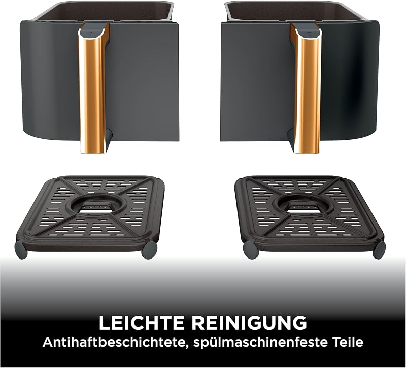 Foodi MAX Dual Zone Heißluftfritteuse, 9,5 L, 6-in-1, Kupfer/Schwarz