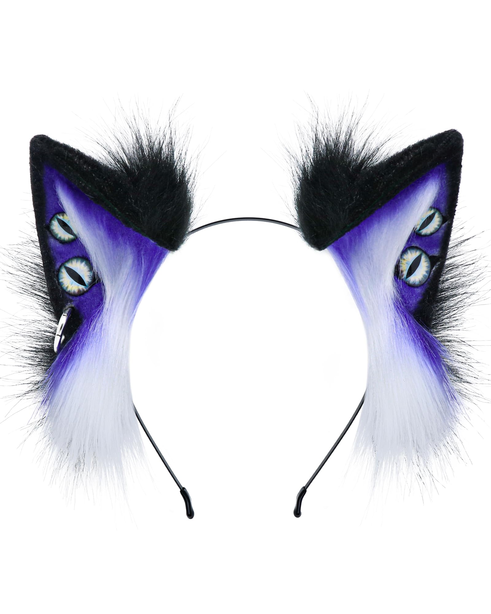 ZFKJERS Handmade Demon Wolf Ears Headband Furry Animal Ears Hairband for Costume Party, Halloween, Cosplay Accessories (Blue) — image 1