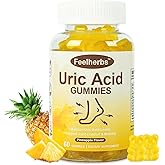 Feelherbs Uric Acid Gummies for Joint Cleanse & Detox, 60 Natural Vegan Tart Cherry Joint Support Gummies Balance Uric Acid Levels for Women and Men with Celery Seed Extract