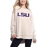 Chicka-d NCAA LSU Tigers Womens Pullover Sweatshirt, Oatmeal, X-Large