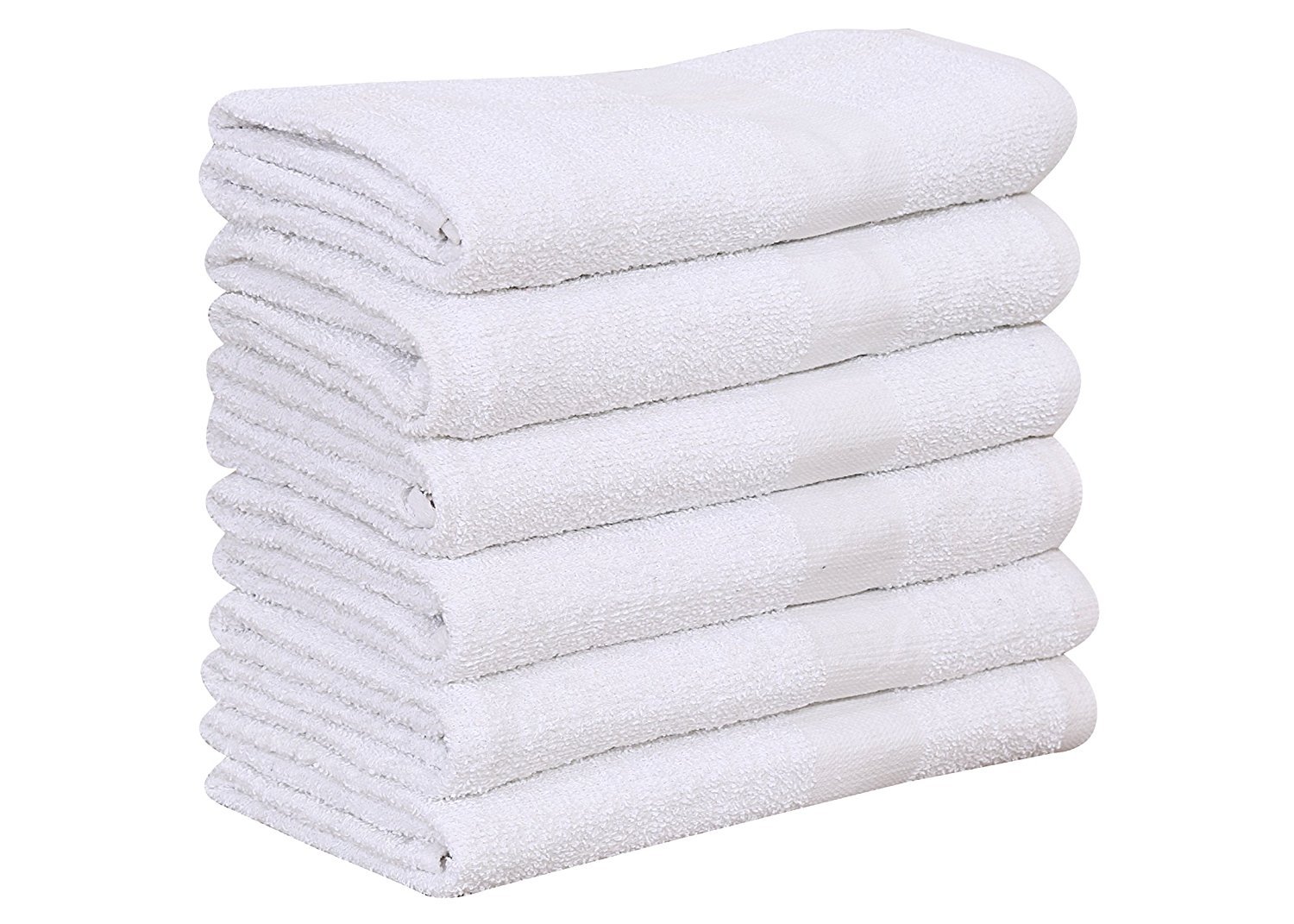 12 PCS NEW WHITE 20X40 100 COTTON ECONOMY BATH TOWELS SOFT