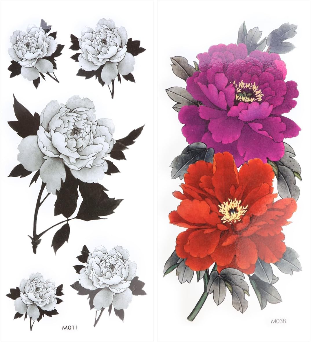ULTNICE Temporary Tattoo Stickers for Women 3D Peony Flower Phoenix Design Easy Apply Waterproof Stick on for Adults Party Festival - Image 5