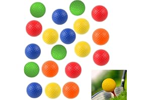 OMYOPY 25 Pack Plastic Golf Balls Practice, 42mm Hollow Golf Plastic Ball for Backyard, Realistic Feel and Limited Flight Training Balls for Indoor or Outdoor