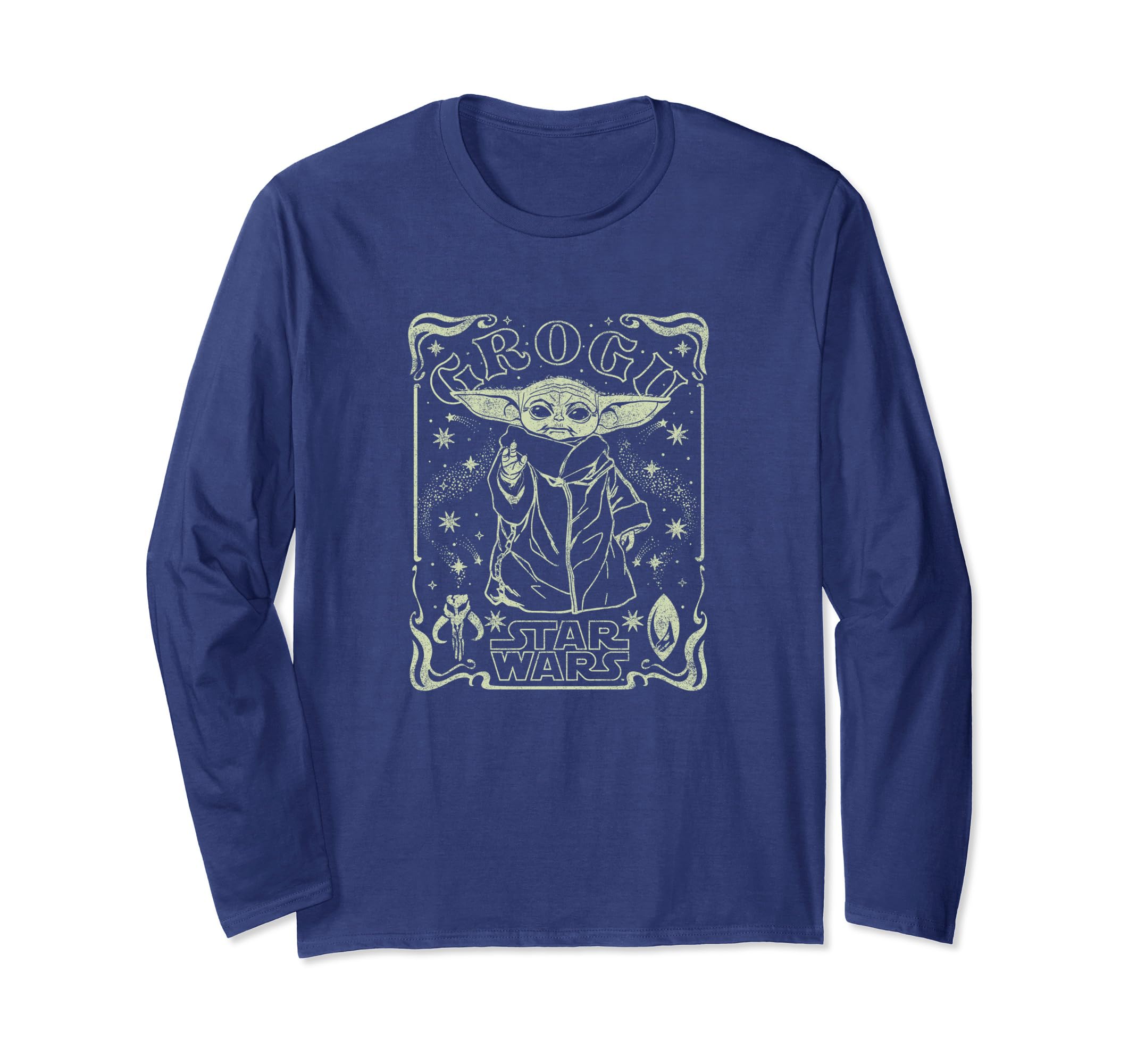 Star Wars: The Mandalorian Starry Grogu Tarot Style Long Sleeve T-Shirt