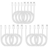 Smays Bulk USB C Cable 10-Pack, Type C Charging Cord White 3ft