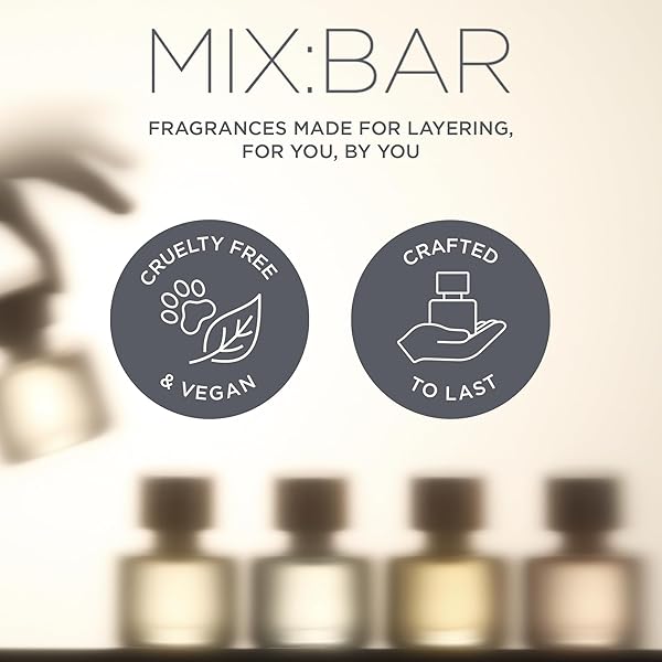MIX:BAR VANILLA BOURBON PERFUME FOR WOMEN – WOODY, VANILLA BEAN, AMBER SCENT – EAU DE PARFUM SPRAY – HAIR MIST PERFUME – LONG‑LASTING FRAGRANCE,1.7OZ