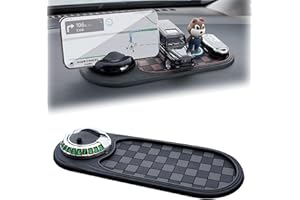 TASUNTE Multifunction Car Anti-Slip Mat Auto Phone Holder, Rotatable Anti Skid Car Dashboard Pad with Temporary Parking Numbe, Universal Anti-Slip Pad