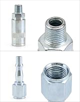 QWORK 10Pcs Air Line Connectors 1/4 BSP Quick Release Fittings view 3