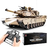 Ferthor Fun Heng Long RC Tank 1/16 Scale 2.4ghz US M1A2 Abrams Army Tank Model,Remote Control Tanks with Sound and Light,Military Tank RC All Terrain Off-Road for Adults or Military Fans Age 14+