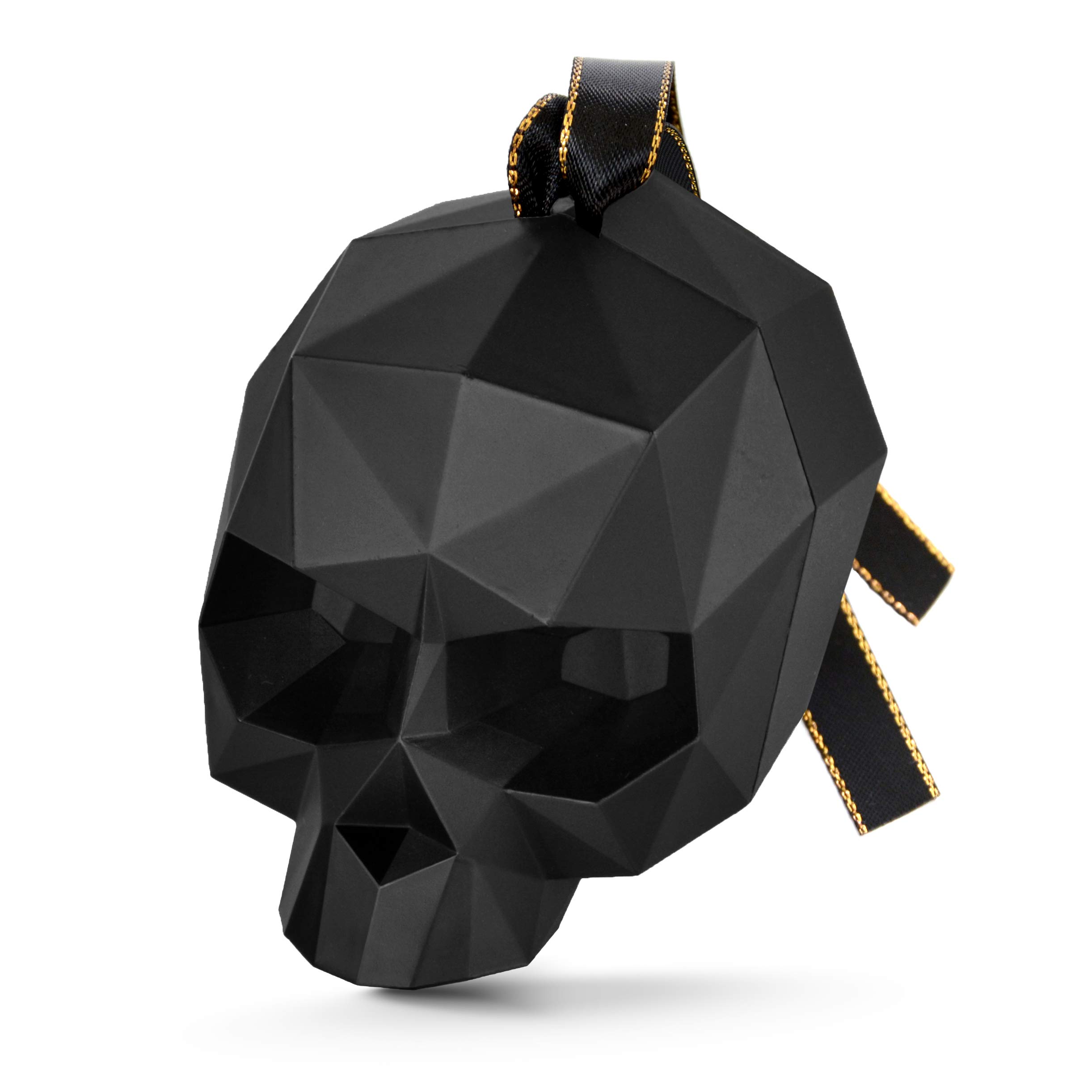 Skull Decoration Halloween Skull Ornament for Hanging Geometric Black 8 cm Tree Decoration Window Decoration (4)