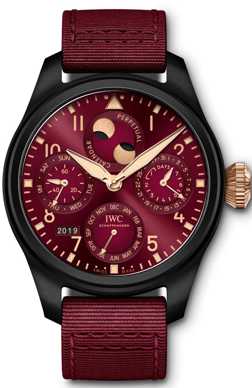 Big Pilot’s Perpetual Calendar Limited Edition Lewis Hamilton Burgandy Watch IW503002