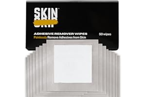 Skin Grip Adhesive Remover Wipes - 50 Ct | Medical Adhesive Remover for Skin | Dexcom Patch Removal | Skin-Friendly Adhesive Removal Wipes | Ostomy Adhesive Remover Wipes | CGMs & Sensor Cleanup
